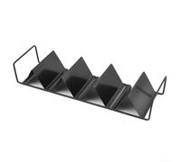 Drivstraw Taco Rack Serving Stand Stainless Steel Supports For Tacos Burritos Tortillas Hot Dogs Space Saving Upright Holder Black 36.5x10.5x6cm Easy Clean Stability For Kitchen Parties