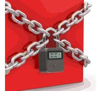 Drivstraw Timed Padlock for Home & Garden Use | 99H59M Electronic Timer Lock with LCD Display | Heavy-Duty Metal Body, Auto Function, 500-Hour Battery Life