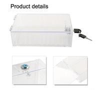 Drivstraw Transparent Acrylic Thermostat Lock Box with Key, Tamper-Proof Protective Cover for Wall-Mounted Thermostat in Home, Office, School, Church and