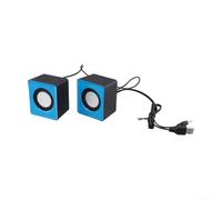 Drivstraw USB Computer Speakers Portable Desktop for soundbar Deep for bass | USB powered -and-play, deep for bass radiator, immersive surround sound, fits any desk setup(blue)