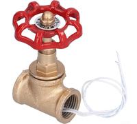 Drivstraw Vintage Steampunk 1/2" Wire Connected Shutoff Valve Light Switch, Industrial Iron for Table Lamps and Loft Lighting, Quarter Turn On/Off(Red)