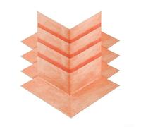 Drivstraw Waterproofing Corner Shower Membrane for Bathrooms and Steam Rooms, 14x14x5 cm Polyethylene Seamless Sealant with Flannel Coating, 4/10 Pack Orange(4pc Outside)