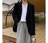 Drivstraw Women's Casual for Blazer Long Sleeve Single-Breasted Loose Fit | Lightweight polyester fabric, thin suit design, breathable for early autumn layering and all-day comfort
