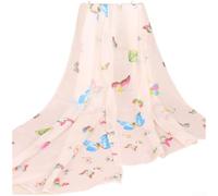 Drivstraw Women's Lightweight Chiffon Scarf with Butterfly Print | Lightweight Chiffon Scarf for Women, Floral Butterfly Print Fashion Accessory, Soft Breathable Wrap for