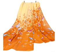 Drivstraw Women's Lightweight Chiffon Scarf with Butterfly Print | Lightweight Chiffon Scarf for Women, Floral Butterfly Print Fashion Accessory, Soft Breathable Wrap for