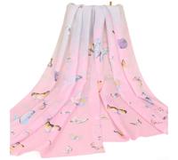 Drivstraw Women's Lightweight Chiffon Scarf with Butterfly Print | Lightweight Chiffon Scarf for Women, Floral Butterfly Print Fashion Accessory, Soft Breathable Wrap for