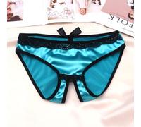 Drivstraw Women's Satin Crotchless Thong G-String Lingerie Underwear | Women Satin Crotchless Thong G-String Panties Soft Lingerie Underwear Briefs for Ladies Nightwear Sleepwear
