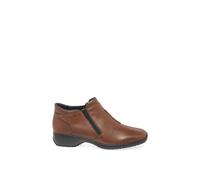 Rieker Ladies Heeled Ankle Boots L3882-01 - Brown Combi Leather - UK Size 7.5 - EU Size 41 - US Size 9.5