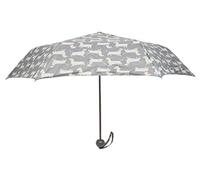 Drizzles Ladies Supermini Ball Handle Manual Umbrella Grey Sausage Dog