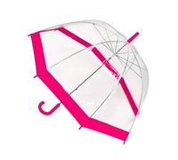Drizzles Ladies Clear Dome Umbrella Brolly assorted colour Trim
