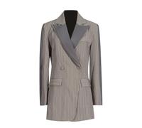 Drkobr Women's Double Breasted Stripe Suit Jacket Christmas Homecoming Blazer Tailored Fit