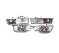 Drkxdt LED Wing Mirror Indicator A Set Car Lights Front Bumper Fog Lights Turn Signal Lamps For Golf Mk3 For Jetta Mk3 For Vento 1992 1993 1994-1999 Car Accessories(Clear)
