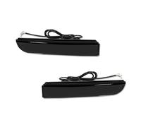 Drkxdt LED Wing Mirror Indicator For Mitsubishi For Lancer For Evo X For Outlander Red Rear Bumper Reflector Lights Tail Brake Rear Fog Lamps And Turn Signal Light(Smoked Lens)