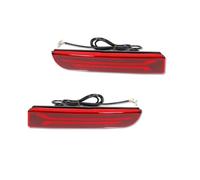 Drkxdt LED Wing Mirror Indicator For Mitsubishi For Lancer For Evo X For Outlander Red Rear Bumper Reflector Lights Tail Brake Rear Fog Lamps And Turn Signal Light(Red Lens)