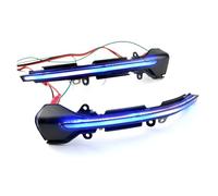 Drkxdt LED Wing Mirror Indicator Mirror Light Dynamic Blinker Turn Signal Led For Seat For Leon III Mk3 5F ST FR For Cupra For Arona KJ7 2013 2014 2015 2017 2018(Blue-Yellow)