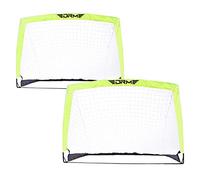 DRM Foldable Set of 2 Football Goal Net, Instant Pop Up Play Soccer Goal Net for Fiberglass Poles, Outdoor Sport Training Teens Adults Soccer with Carrying Bag,