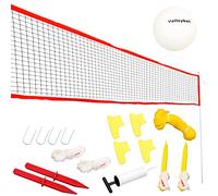 DRM Large 6M Adjustable Volleyball Net, Folding Tennis Net Set, Badminton Net Set -Easy Setup Nylon Sports Net with Free Carry Bag for Beach, Grass Park, Backyard