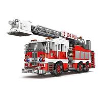 DrmBeyd City Ladder Fire Truck Building Blocks Set, 771 PCS Fire Station Firetruck Building Bricks, Fire Engine Building Kits Collectible Gift for Adults and Boys Girls, Birthday Christmas