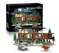 DrmBeyd Forest House Building Set with Lights, 2813 Pieces Haunted House Villa Architecture Building Blocks Model, Halloween Christmas Toy Gifts for Films Fans, Compatible with L***