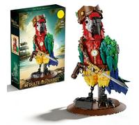 DrmBeyd Ideas Animals Building Set for Adults, 1236 PCS Pirate Parrot Toys Building Blocks Model, Party Favor Parrot Animals Bricks Set, Home Office Decor Valentine's Day Birthday Gift