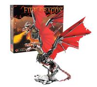 DrmBeyd Ideas Dragon Building Set, 1018 Pices STEM Fire Dragon Building Blocks Model with Display Base, STEM Toy for GOT Fans, Home Office Decor Gift for Movie Fans and Adults