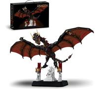 DrmBeyd Ideas Dragon Building Set, STEM Drogon Dragon Building Blocks Model with Display Stand, STEM Toy for GOT Fans Home Decor, Gift for Movie Fans and Adults, 1868 PCS