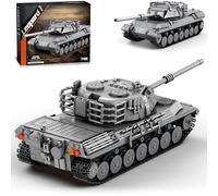 DrmBeyd Leopard 1 Tank Building Set for Adults, Leopard 1 Main Battle Tank Building Blocks Kit, Modular 1:26 Scale Military Tanks Modell, Home Office Decor Gifts for Military Fans (1273 PCS)