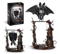 DrmBeyd Mechanical Bat Building Set, 839 Pieces STEM Gothic Animal Building Block Kits Model with Display Stand, 2 Forms of Bats Brick Toy, Unique Gift for Collectors and Adults Kids