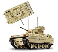 DrmBeyd Military Bradley Tank Building Blocks, M2 Infantry Fighting Vehicle Tank Building Kits for Adults, Great Gifts for Military Enthusiasts and Boys, Compatible with L***, 1862+ PCS
