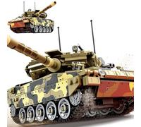 DrmBeyd Military Leopard 2A7 Tank Building Blocks, Leopard Tank Building Kits for Adults with 2 Minifigures, Germany Kampfpanzer Model Bricks Toy, Party Favor Gifts for Military Fans (611+ PCS)