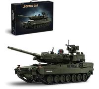 DrmBeyd Military Tank Building Set for Adults, 1:28 Scale Leopard 2A8 Tank Building Set Model, Leopard Tanks Collectible Toys Army Blocks Model, Gifts for Military Enthusiasts, 2300+ PCS