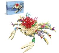 DrmBeyd Ocean Animal Crab Building Set, Deep Sea Animals Building Blocks Party Favors for Kids, Sea Life Crab Bricks Model Toys, Ideas Gifts for Adults and Kids, 441 PCS