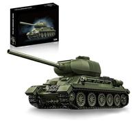 DrmBeyd T34/85 Tank Building Set, WW2 Military Vehicles Army Tank Building Model, Gifts for Military Enthusiasts and Boys Girls, Compatible with L***, 1263 PCS