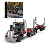 DrmBeyd Technology Truck Building Blocks, Log Truck Building Kit Toys, American Log Truck Building Set, Collectible Gifts for Adults Kids, Compatible with L***, 445 PCS