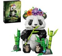 DrmBeyd Wild Animals Bamboo Panda Building Blocks, Party Favors Cute Animal Building Set, Creator Panda Brick Toy to Build and Display, Valentines New Year Birthday Gift (1501 PCS)