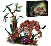 DrmBeyd Wild Animals Tiger Building Blocks Set, Party Favors Animal Building Set, Creator Tiger Brick Toy to Build and Display, Valentines New Year Birthday Gift (1650 PCS)