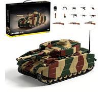 DrmBeyd WW2 Tank Building Blocks, Panzer IV Tanks Building Model Set with 5 Minifigures, 1:28 WW2 Collectible Military Tanks for Adults, Gift for Military Enthusiasts (1641+ PCS)