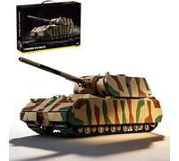 DrmBeyd WW2 Tank Building Blocks, Panzer VIII Maus Tank Building Model Set with 5 Minifigures, 1:28 WW2 Collectible Military Tanks for Adults, Gift for Military Enthusiasts (2688+ PCS)