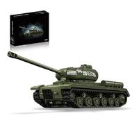 DrmBeyd WW2 Tank Building Set, IS-2 Heavy Army Vehicle Military Tank Building Model, Gifts for Military Enthusiasts and Boys Girls, Compatible with L***, 1402 PCS