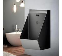Drmoxin Automatic Sensor Urinal Wall Mounted, 304 Stainless Steel Urinals, Men's Bathroom Urinal Touchless Flush, Anti-Splash & Odor-Proof, for Use in Homes Hotels and Bars, Commercial Use Black