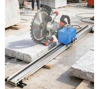 Drmoxin Circular Saw Guide Rail for Concrete, 1.5m to 3 m Aluminum Alloy Track with Auto-Lift & Remote Control, 3000RPM Ring Saw Guide Rail System for Cutting Brick Block Granite Wall 2m