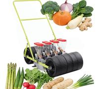Drmoxin Corn Soybean Seeder | Hand-Push Vegetable Planter for 2-10mm Seeds | Portable Manual Garden Seeder for Precision Planting on Garden Terraces and Hillsides 4row