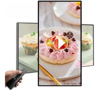 Drmoxin Digital Kiosk Advertising Media Player, 178° Wide Viewing Angle, Supports 7/24 Continuous Operation, Landscape+Portrait Switching, Looping, Smart Split Screen Touchscreen 32in