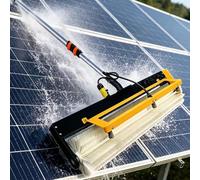 Drmoxin Electric Solar Panel Cleaning Roller Brush,150w Brushless Motor,60cm Solar Panels Washer W/95% Efficiency Boost,360°Swivel Head,Electric Photovoltaic Panel Cleaning-Brush Cordless-3.5m