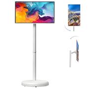 Drmoxin Floor Standing Smart Mobile TV 21.5inch Touch Screen Portable Smart Monitor Rotating Touch TV, 6000mAh Battery Operated 4+64GB