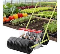 Drmoxin Garden Corn Soybean Seeder,Hand-Pushed Vegetable Planter with Adjustable Row Spacing. Portable Manual Seeder1-6 Row Configurations,for Soy Peanut Corn Cotton Soybean 4row