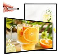 Drmoxin Restaurant Digital Menu Board & LED Backlit Display Screen Digital Kiosk,Advertising Media Player, Building Advertising Machine, Video Player 15.6in