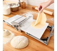 Drmoxin Stainless Steel Dough Sheeter,Precision Thickness Adjustment,Folding Electric Puff Pastry Machine,for Small Kitchens and Pizza Restaurants