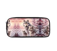 Drnuikhe 3D Big Bad Wolf Prints Pencil Case Student Pencil Box Large Capacity and Lightweight Pencil Case for Boys Teen Pen Bag Holder Pouch Box Makeup Bag
