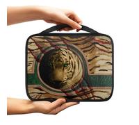 Drnuikhe Bible Cases for Women Men 3D Tiger Print Bible Book Cover Carrying Case, Animal Bible Bag Bible Covers for Women with Pockets Handle, Bible Gift